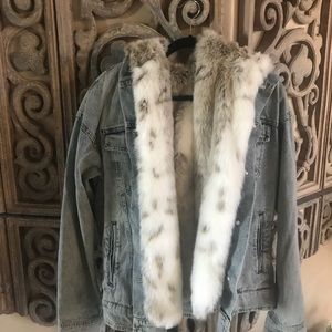 FUR jean jacket