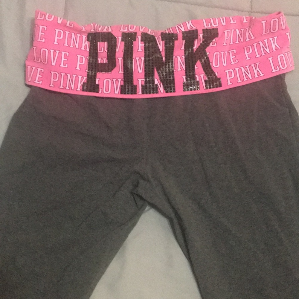 Love Pink grey and pink yoga pant