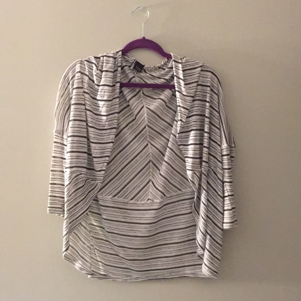 Blue and white sweater