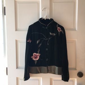 Vintage green velvet top