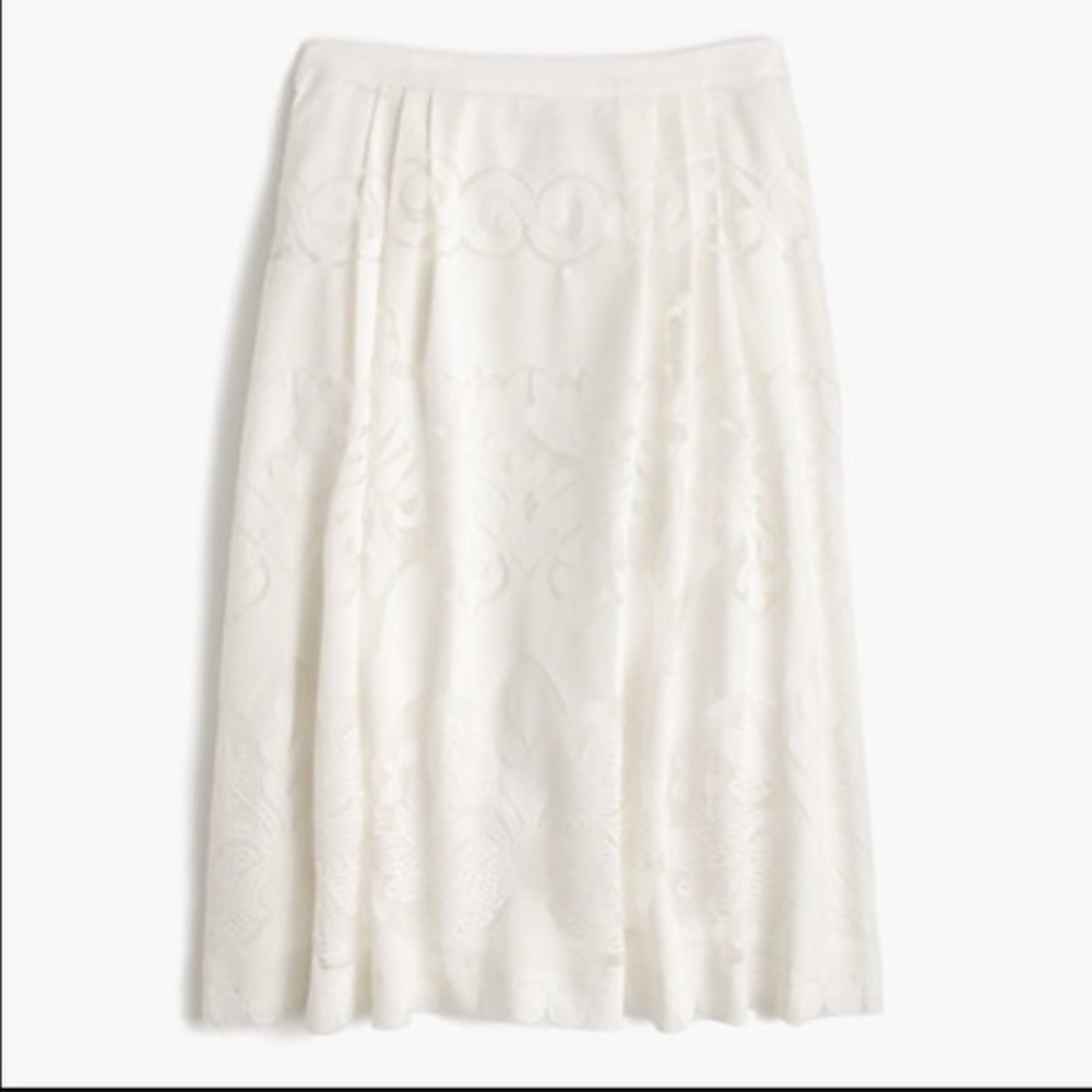 NWT J. Crew midi skirt in ornate lace