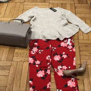Cozy Boohoo Peplum Sweater NWT