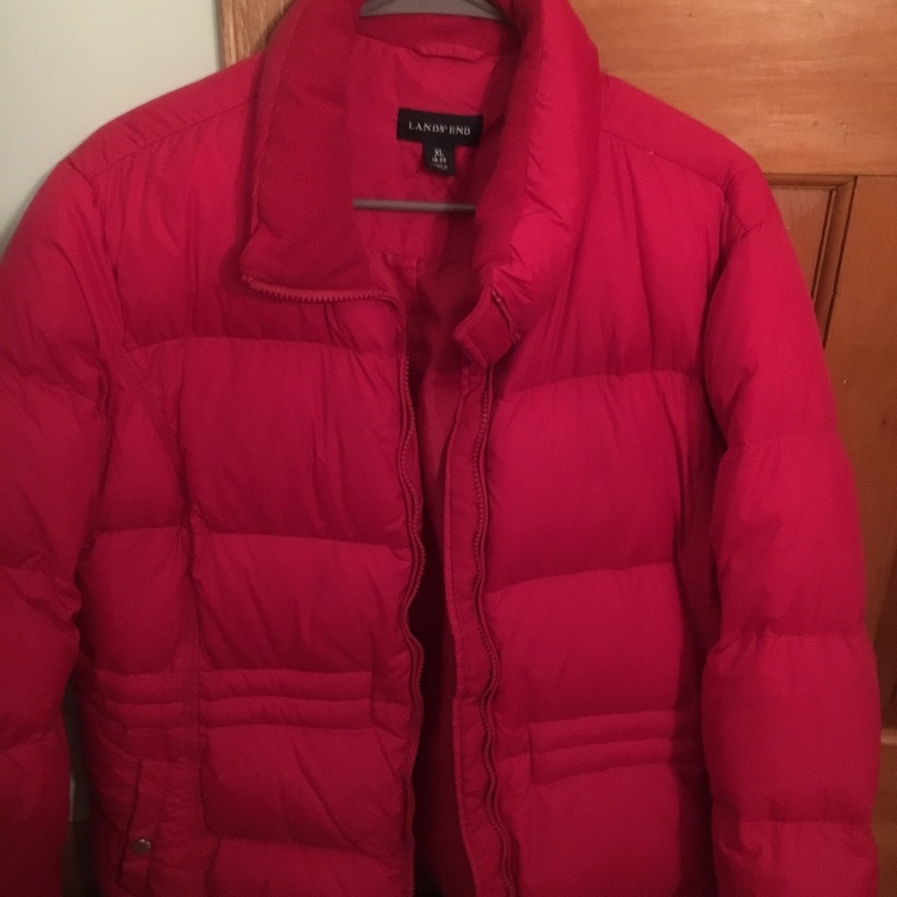 Landsend red winter jacket