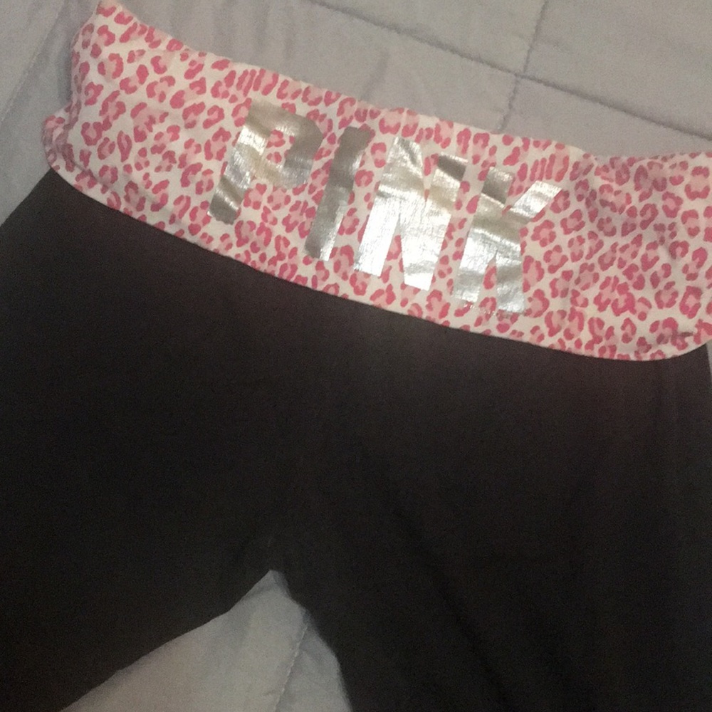 Pink cheetah waistband VS original yoga pant