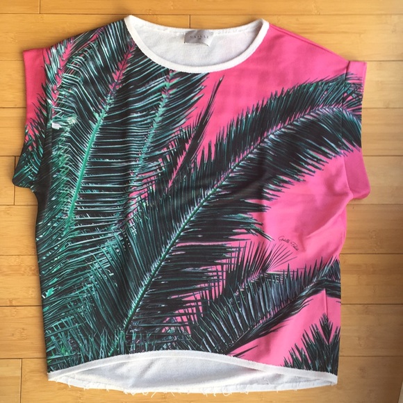 Gaelle Paris Bonheur Palm Tree Sweatshirt - Picture 2 of 5