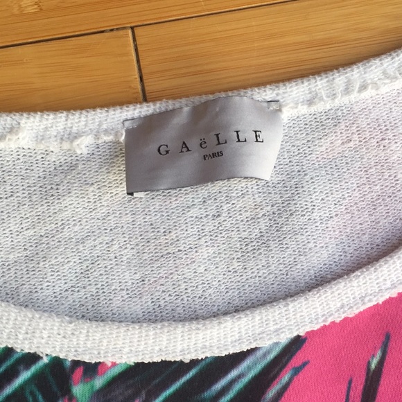 Gaelle Paris Bonheur Palm Tree Sweatshirt - Picture 3 of 5