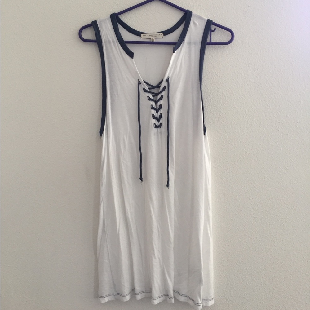 Tie Front Tunic Dress