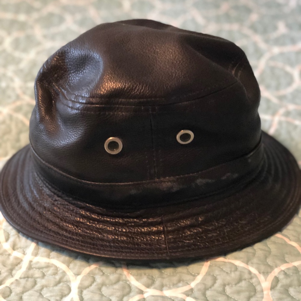 Leather Harley hat