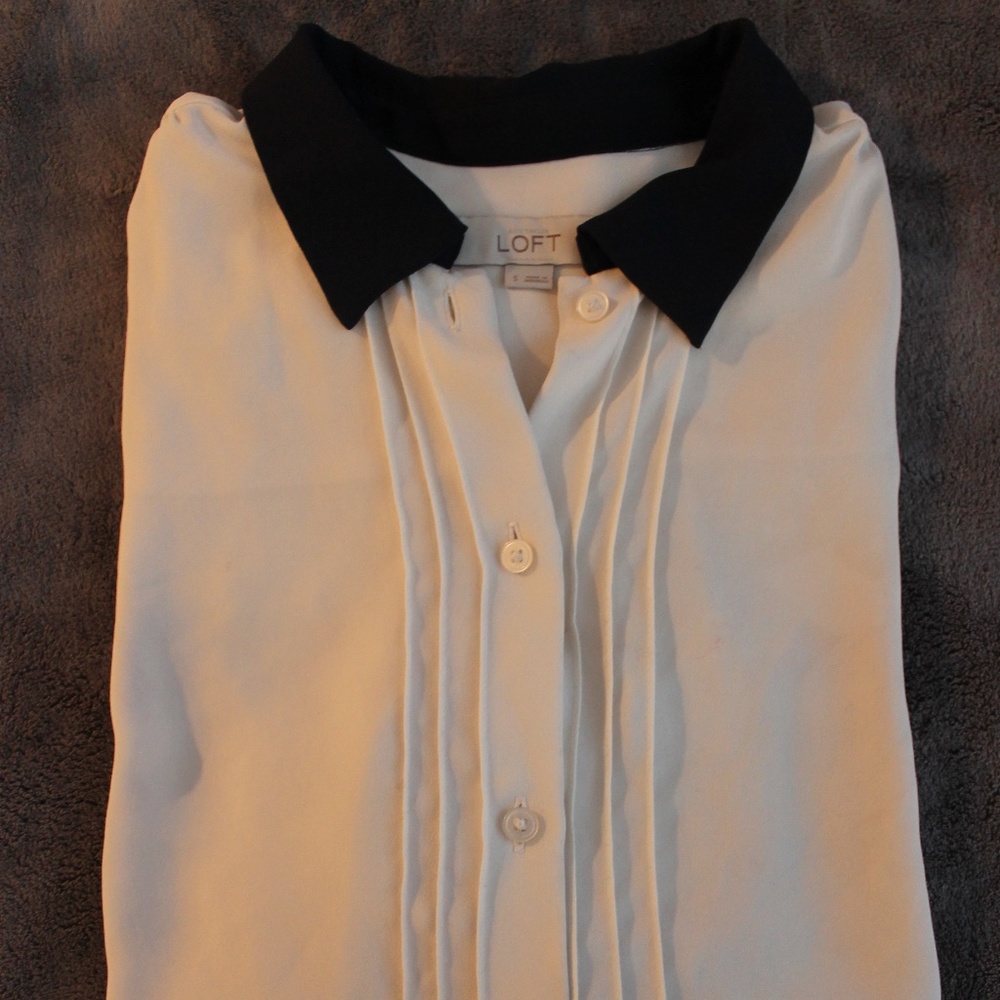 Loft Pleated Front Blouse