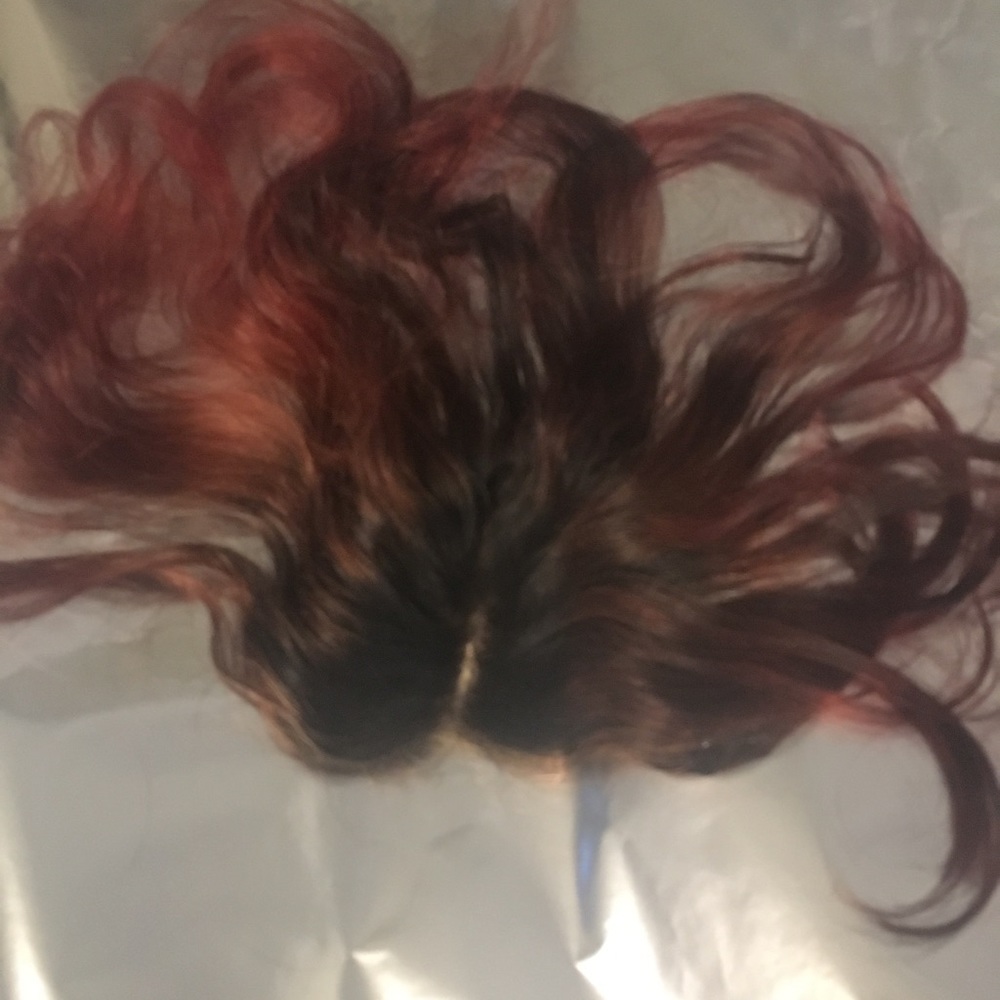 Ombré burgundy Closure 16”