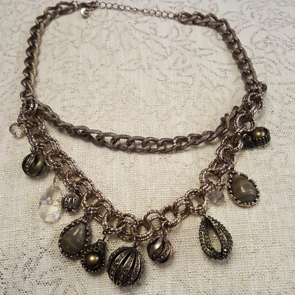 Ann Taylor Loft double strand necklace