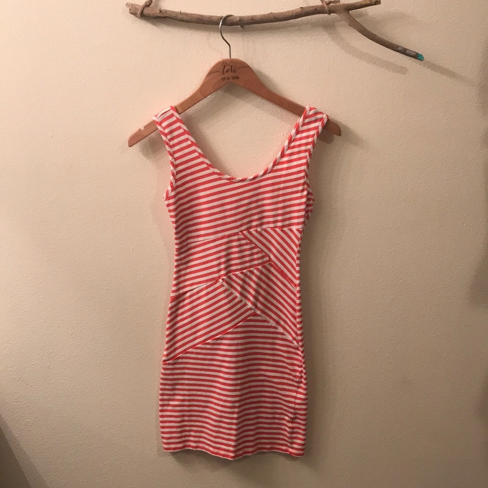 Striped slim fitting dress