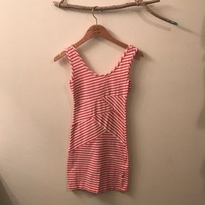 Striped slim fitting dress