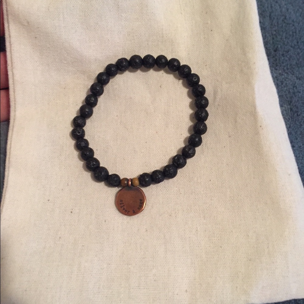 Silver & Sage lava bracelet - from Wanderlust