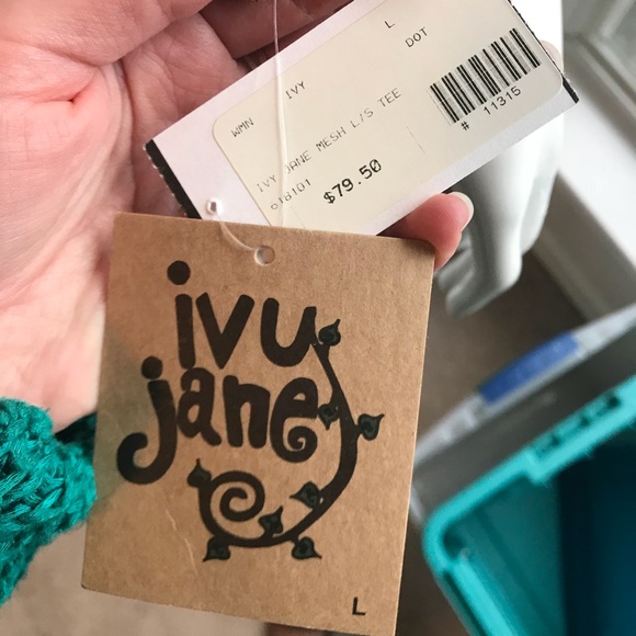 NWT ivy jane double layer mesh dot top - Picture 5 of 5