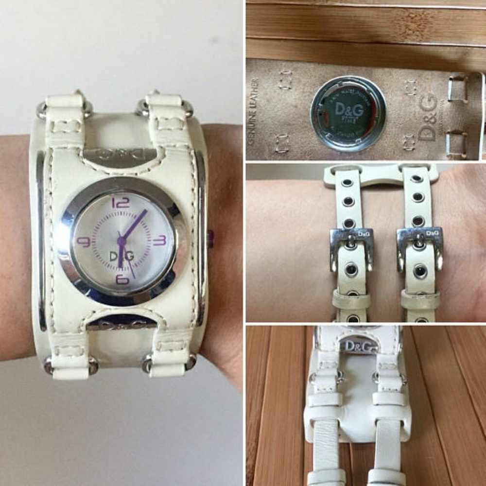 Dolce & Gabbana women's watch white leather D&G SS