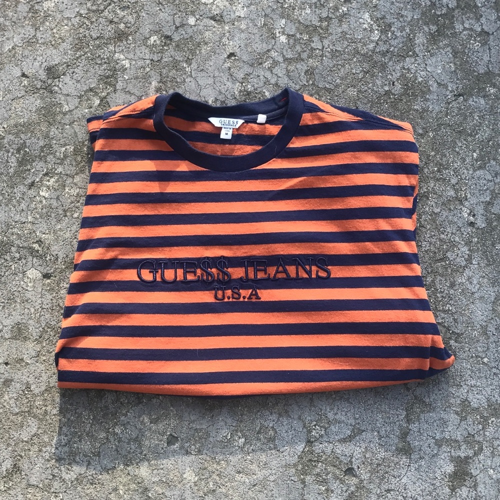 Guess x A$AP Rocky David Reactive Tee Orange Navy