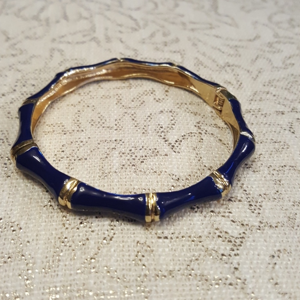Gold and blue bracelet