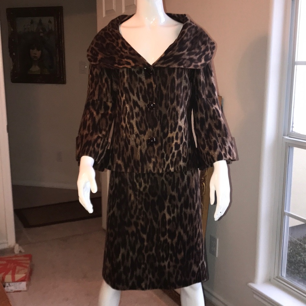 Classy leopard print Wool Suit Set by Fashionista