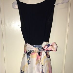 Black and floral dress