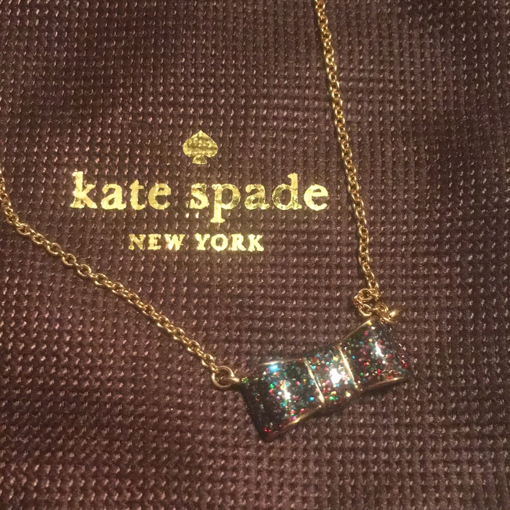 New Kate Spade Multi Glitter Moon River Necklace - Picture 1 of 6