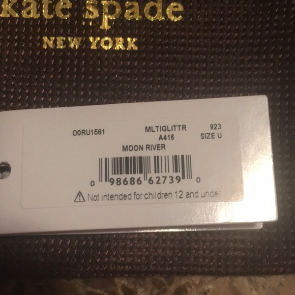 New Kate Spade Multi Glitter Moon River Necklace - Picture 4 of 6