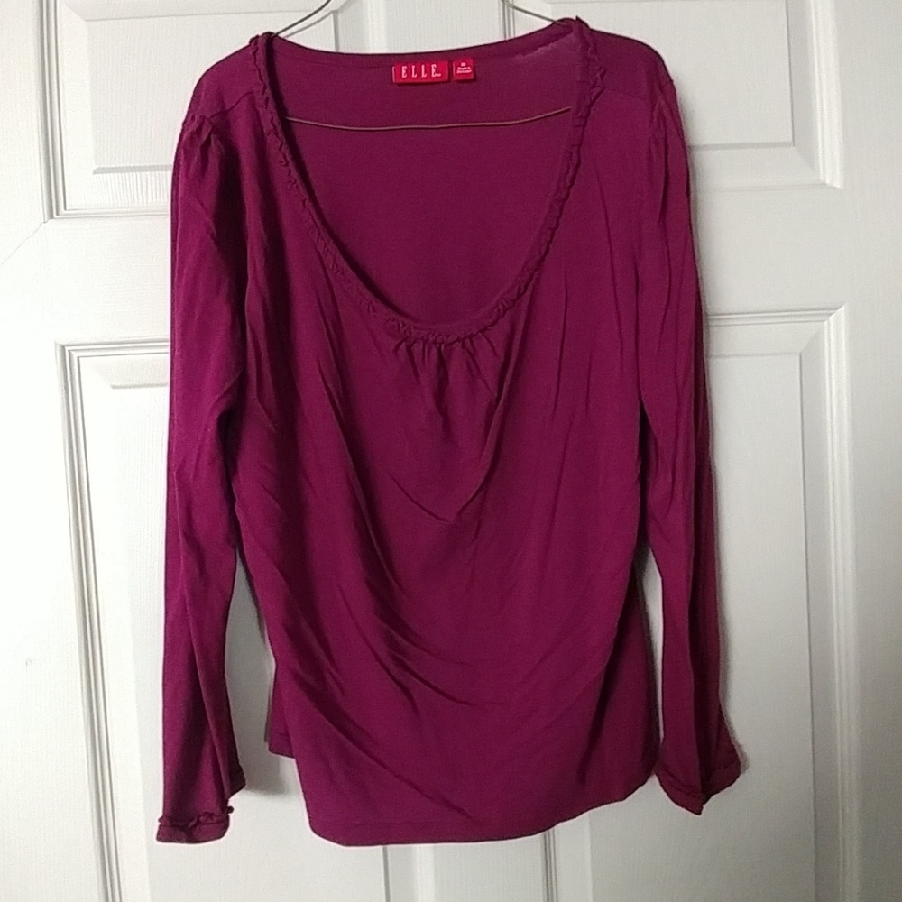 Purple ruffle shirt
