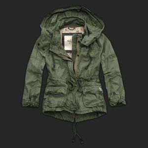 Abercrombie and Fitch cargo jacket with a hood