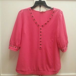 STITCH FIX  41 Hawthorne Studded Pink Blouse-M