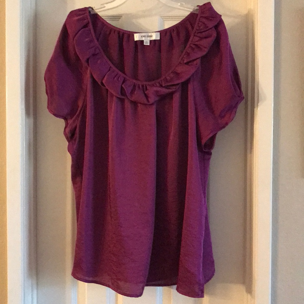 Beautiful NWOT mulberry Jones Studio blouse sz 2X