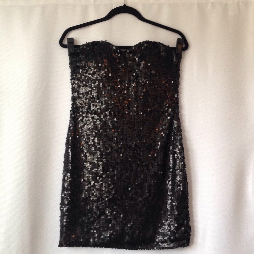Profile Black Sequin Sleeveless Mini Dress