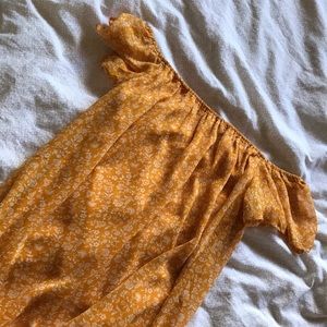 Floral off the shoulder mini dress