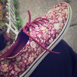 Floral print vans