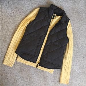 Ralph Lauren yellow v neck cable knit sweater