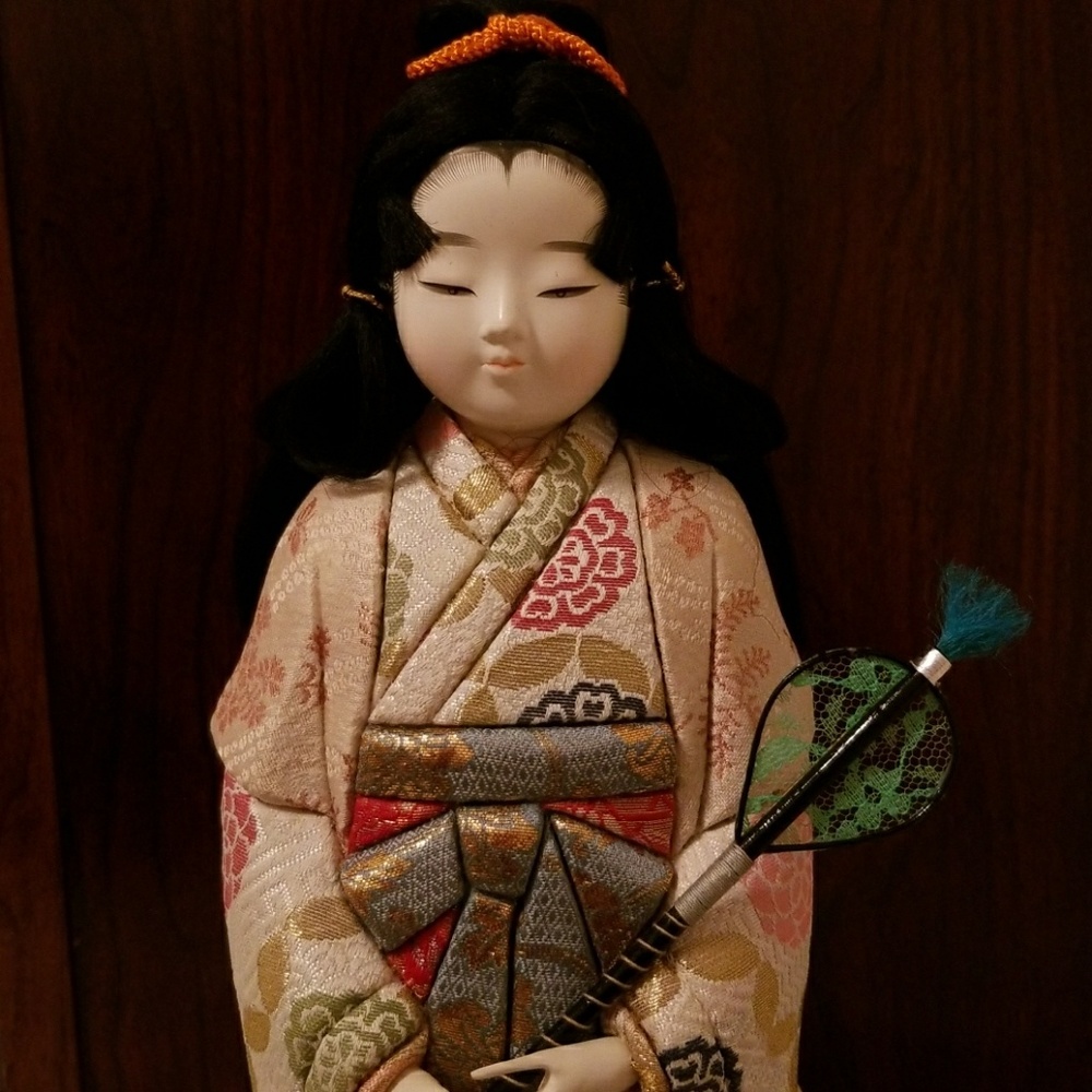 Vintage Japanese doll of a long hair beauty 1960's