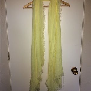 Long Yellow Cotton Scarf