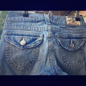 True religion light slightly flared  jeans