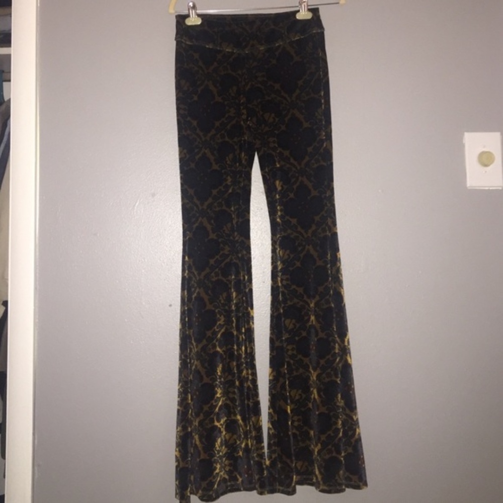 Free People Velvet Bell Bottom Flares