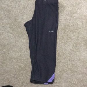 Grey Nike Crop Leggings
