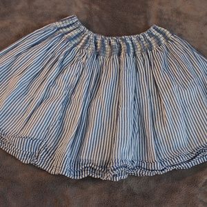 Hollister Blue and White Striped Mini Skirt