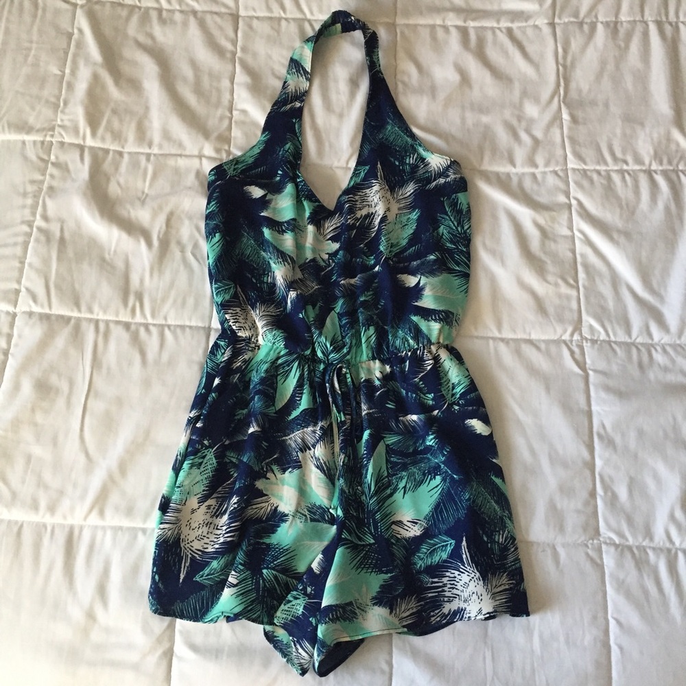 Palm Halter Romper