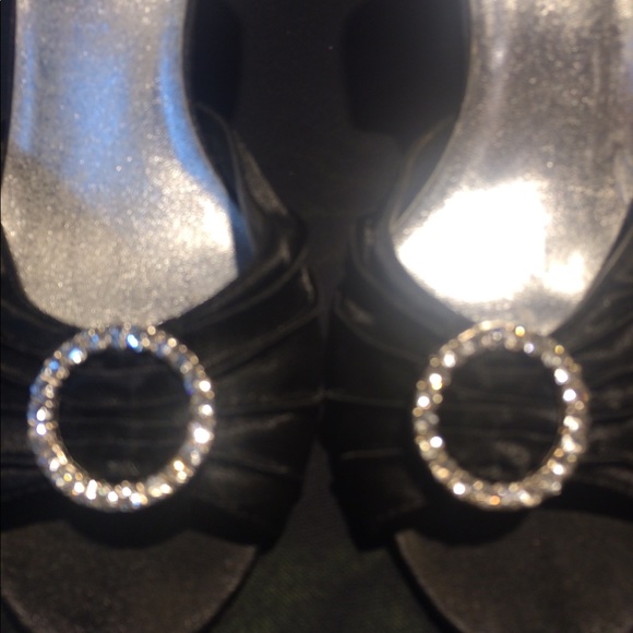 {Delicious} Sz 9 Satin D’orsay peep toe bling - Picture 4 of 5