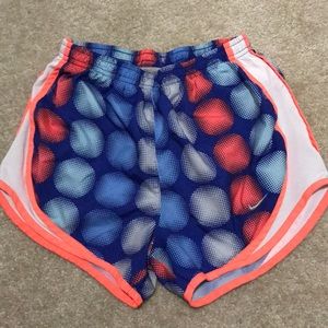 Blue Polka Dot Nike Tempo Shorts