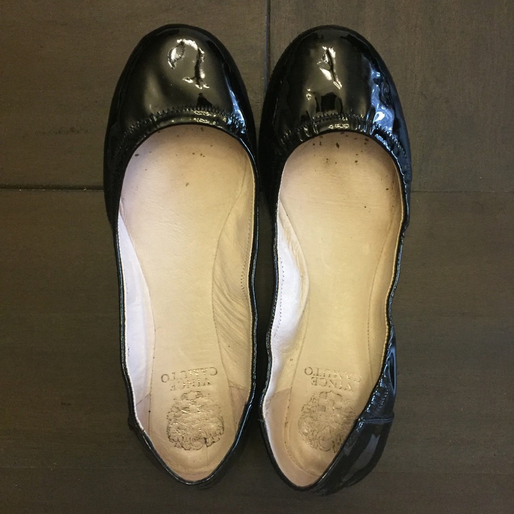 Vince Camuto Black Patent Flats
