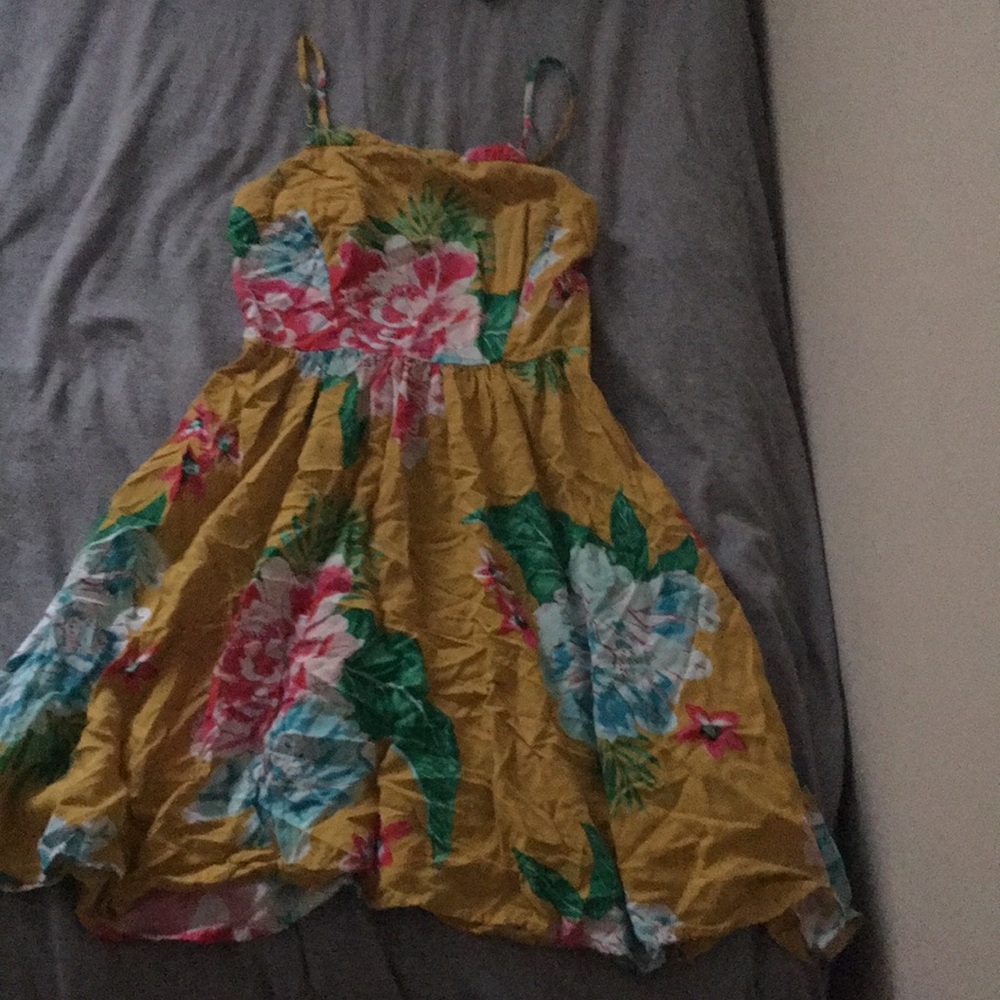 Yellow floral dress
