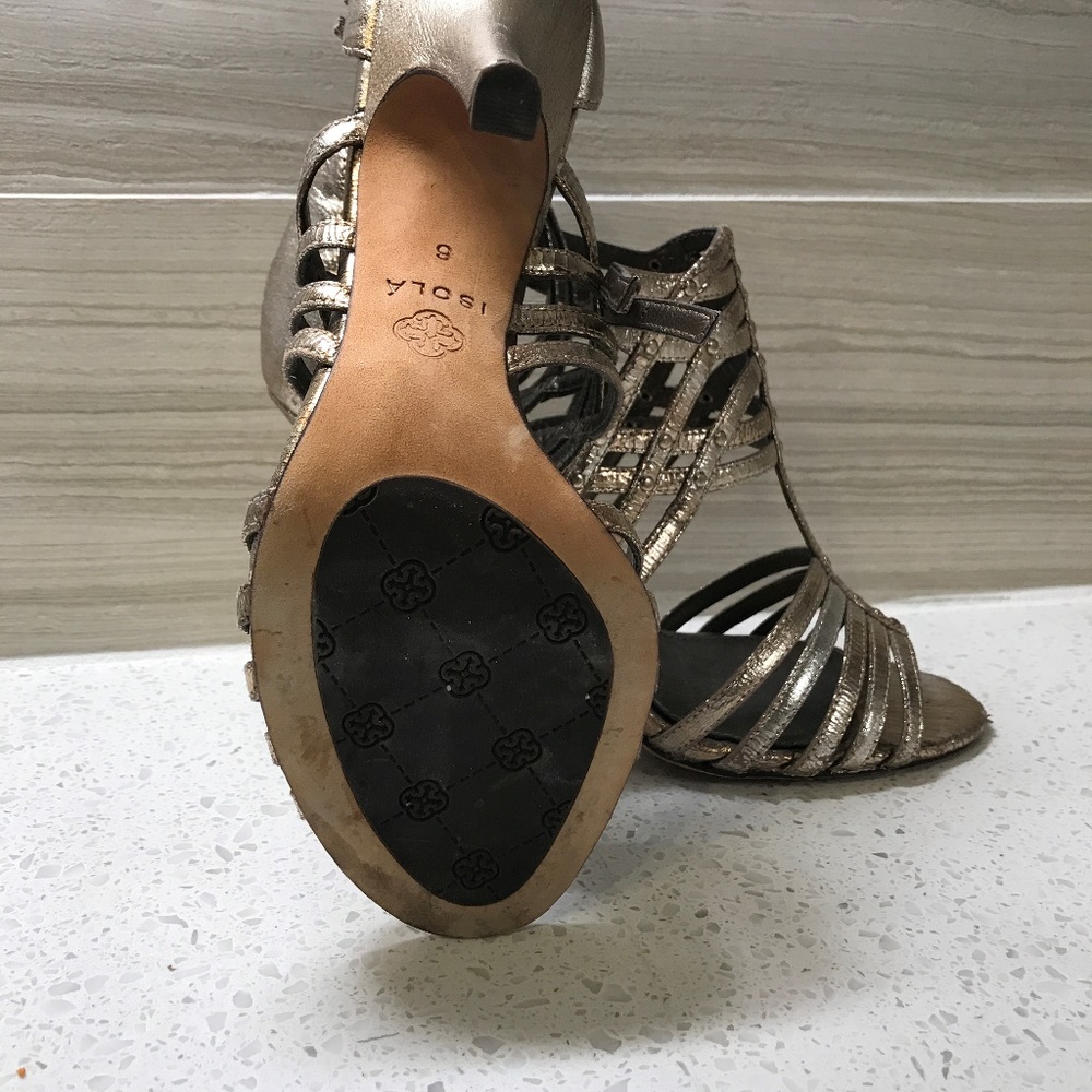 Isola Gold/Silver Strappy Heels