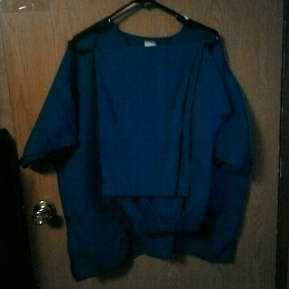 Royal blue scrub set.