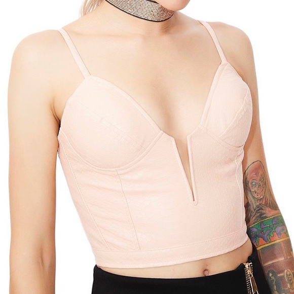 Dolls Kill Tops - 🆕 Dollskill 💀 cropped vegan leather bustier