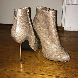 Gold Glitter Booties