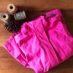 The North Face women’s XS bright pink rain jacket